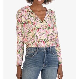 KUT FROM THE KLOTH Floral Cropped Top - Size S
